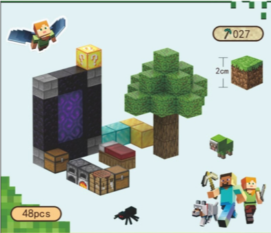 Teleport Hut Magnetic Blocks ( 49 Pcs)