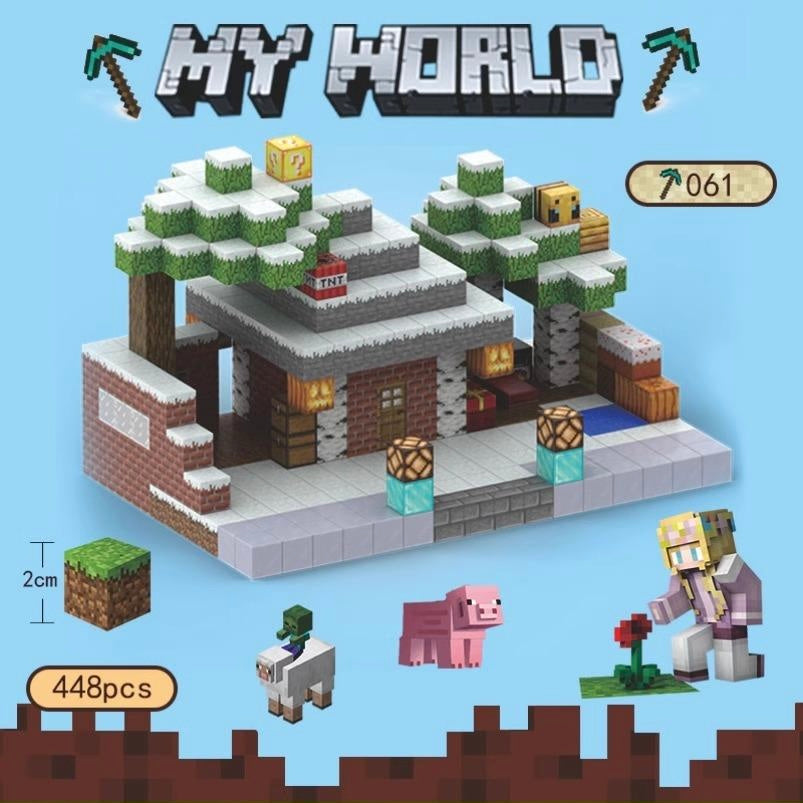 Snow Chalet Magnetic Blocks ( 448 Pcs)